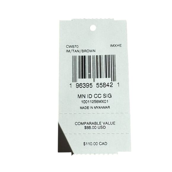 Coach Women's Mini ID Skinny in Signature Canvas Dark Brown One Size NWT - Picture 9 of 12